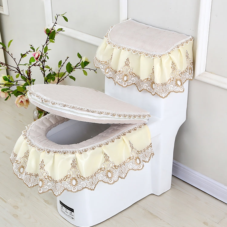 Bộ 3 cái / bộ vỏ chống bụi vải khóa kéo cho nắp bồn cầu đa năng