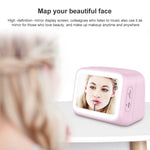 Loa Bluetooth Gương LED HD Mini BT-511, Hỗ Trợ Thẻ TF 32GB & AUX 3.5mm & Báo Thức Kép & Nhiệt Độ Thực & Gọi Rảnh Tay, Trắng, Hồng, Đen, Đỏ