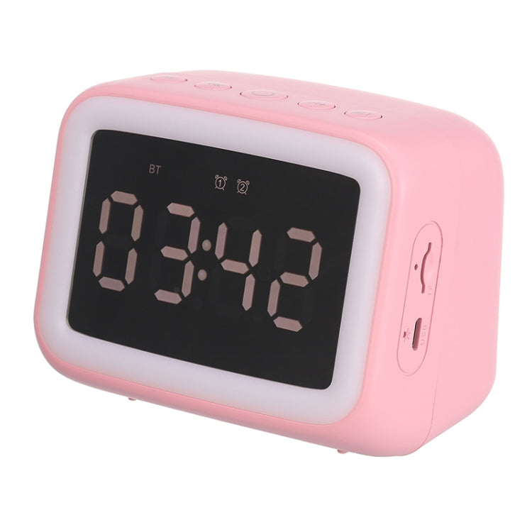 Loa Bluetooth Gương LED HD Mini BT-511, Hỗ Trợ Thẻ TF 32GB & AUX 3.5mm & Báo Thức Kép & Nhiệt Độ Thực & Gọi Rảnh Tay, Trắng, Hồng, Đen, Đỏ