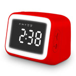 Loa Bluetooth Gương LED HD Mini BT-511, Hỗ Trợ Thẻ TF 32GB & AUX 3.5mm & Báo Thức Kép & Nhiệt Độ Thực & Gọi Rảnh Tay, Trắng, Hồng, Đen, Đỏ
