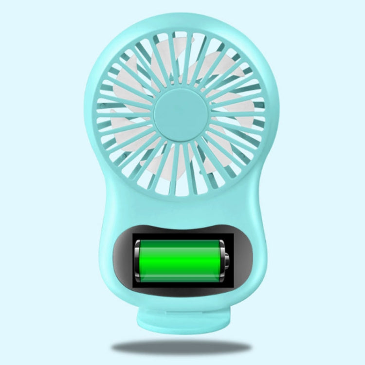 Quạt mini để bàn sáng tạo đa năng có đồng hồ USB, màu trắng, hồng, xanh dương