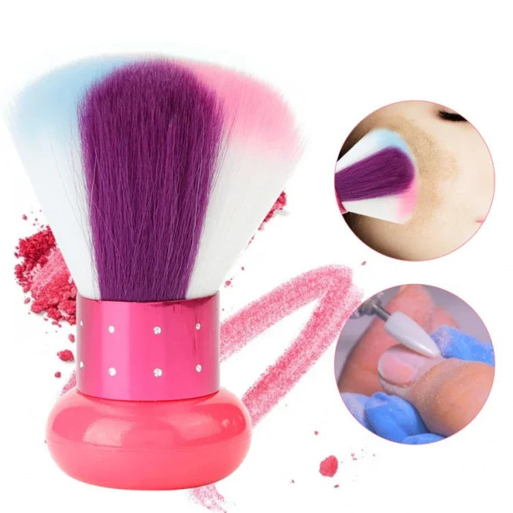 Cọ Bụi Nấm Lông Mềm Tay Cầm Tròn Cọ Làm Sạch Móng Tay Lông Mềm