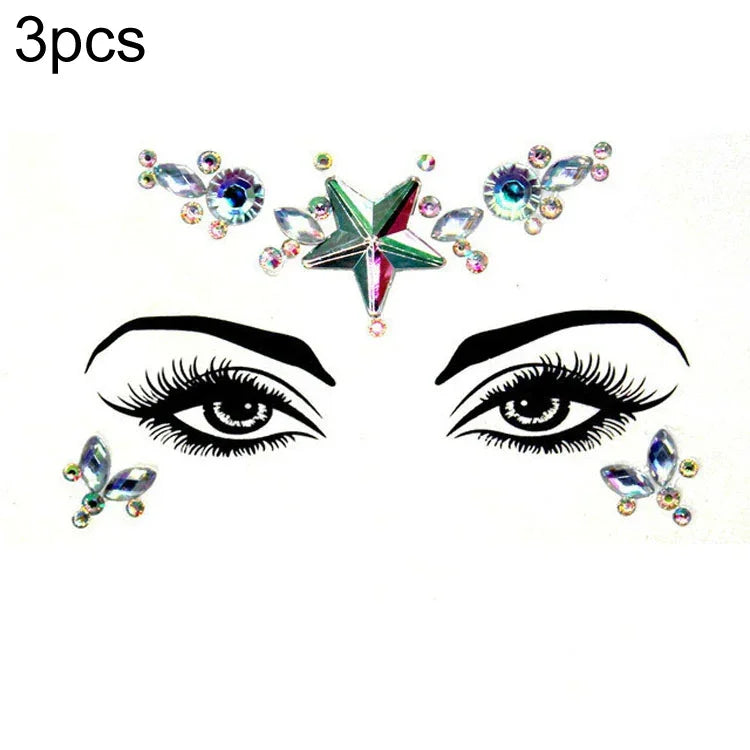 3 miếng dán mặt acrylic trang điểm mặt nạ xanh trán, YT-46, YT-47, YT-48, YT-49, YT-50, YT-51, YT-52, YT-53-01, YT-53-02, YT-54, YT-55, YT-56, YT-57, YT-59, YT-60, YT-61, YT-65, YT-66, YT-67, YT-68, YT-69