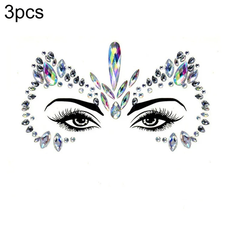 3 miếng dán mặt acrylic trang điểm mặt nạ xanh trán, YT-46, YT-47, YT-48, YT-49, YT-50, YT-51, YT-52, YT-53-01, YT-53-02, YT-54, YT-55, YT-56, YT-57, YT-59, YT-60, YT-61, YT-65, YT-66, YT-67, YT-68, YT-69