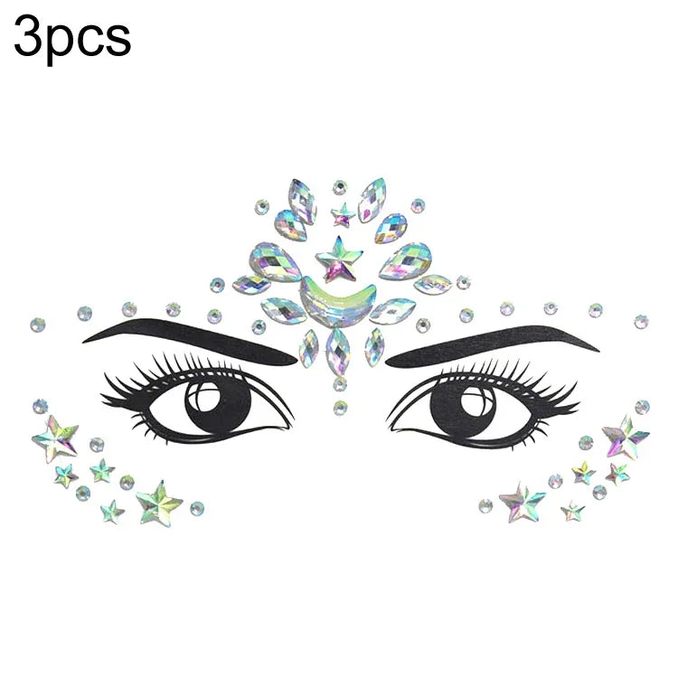 3 miếng dán mặt acrylic trang điểm mặt nạ xanh trán, YT-46, YT-47, YT-48, YT-49, YT-50, YT-51, YT-52, YT-53-01, YT-53-02, YT-54, YT-55, YT-56, YT-57, YT-59, YT-60, YT-61, YT-65, YT-66, YT-67, YT-68, YT-69