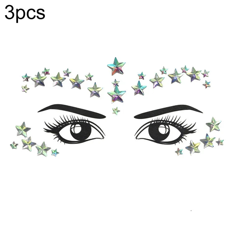 3 miếng dán mặt acrylic trang điểm mặt nạ xanh trán, YT-46, YT-47, YT-48, YT-49, YT-50, YT-51, YT-52, YT-53-01, YT-53-02, YT-54, YT-55, YT-56, YT-57, YT-59, YT-60, YT-61, YT-65, YT-66, YT-67, YT-68, YT-69