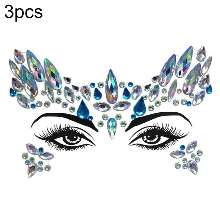 3 miếng dán mặt acrylic trang điểm mặt nạ xanh trán, YT-46, YT-47, YT-48, YT-49, YT-50, YT-51, YT-52, YT-53-01, YT-53-02, YT-54, YT-55, YT-56, YT-57, YT-59, YT-60, YT-61, YT-65, YT-66, YT-67, YT-68, YT-69