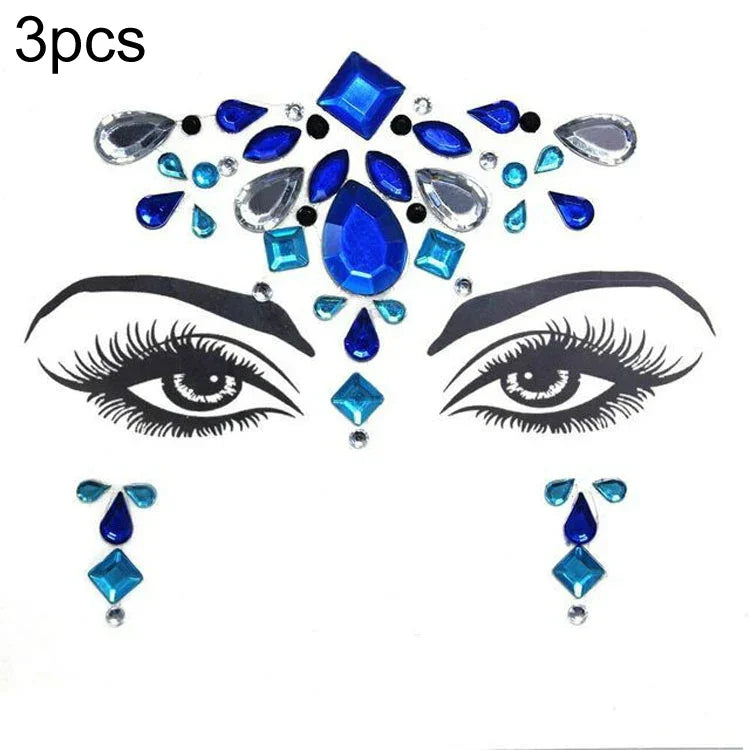 3 miếng dán mặt acrylic trang điểm mặt nạ xanh trán, YT-46, YT-47, YT-48, YT-49, YT-50, YT-51, YT-52, YT-53-01, YT-53-02, YT-54, YT-55, YT-56, YT-57, YT-59, YT-60, YT-61, YT-65, YT-66, YT-67, YT-68, YT-69
