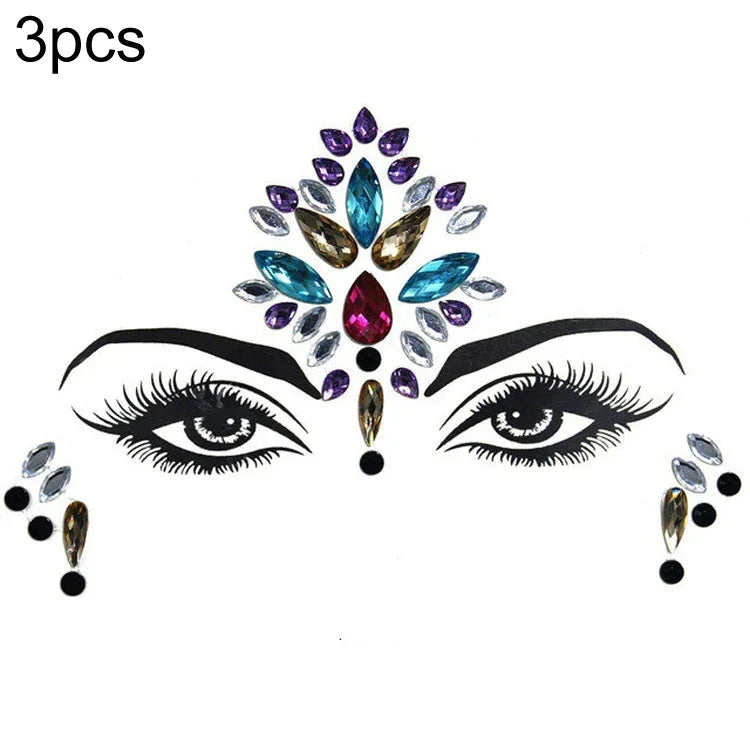 3 miếng dán mặt acrylic trang điểm mặt nạ xanh trán, YT-46, YT-47, YT-48, YT-49, YT-50, YT-51, YT-52, YT-53-01, YT-53-02, YT-54, YT-55, YT-56, YT-57, YT-59, YT-60, YT-61, YT-65, YT-66, YT-67, YT-68, YT-69