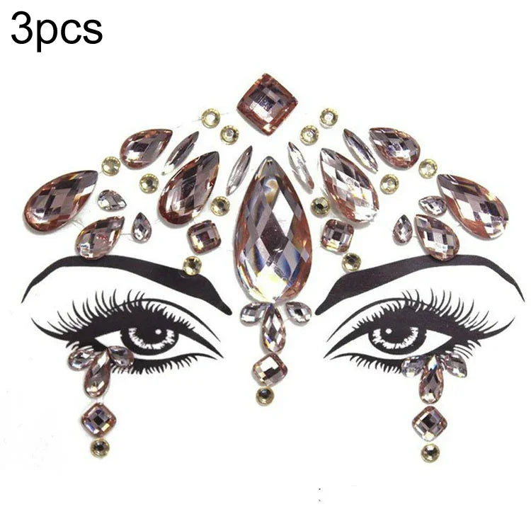 3 miếng dán mặt acrylic trang điểm mặt nạ xanh trán, YT-46, YT-47, YT-48, YT-49, YT-50, YT-51, YT-52, YT-53-01, YT-53-02, YT-54, YT-55, YT-56, YT-57, YT-59, YT-60, YT-61, YT-65, YT-66, YT-67, YT-68, YT-69