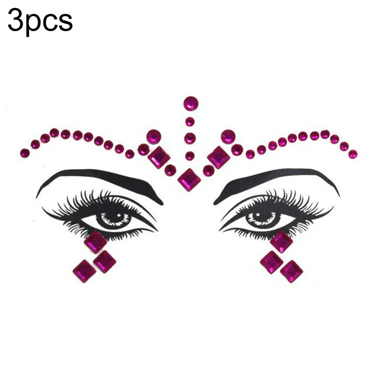3 miếng dán mặt acrylic trang điểm mặt nạ xanh trán, YT-46, YT-47, YT-48, YT-49, YT-50, YT-51, YT-52, YT-53-01, YT-53-02, YT-54, YT-55, YT-56, YT-57, YT-59, YT-60, YT-61, YT-65, YT-66, YT-67, YT-68, YT-69