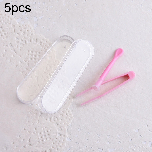 Bộ 5 Món Nhíp Và Que Đặc Biệt Cho Kính Áp Tròng Di Động Bộ Dụng Cụ Du Lịch