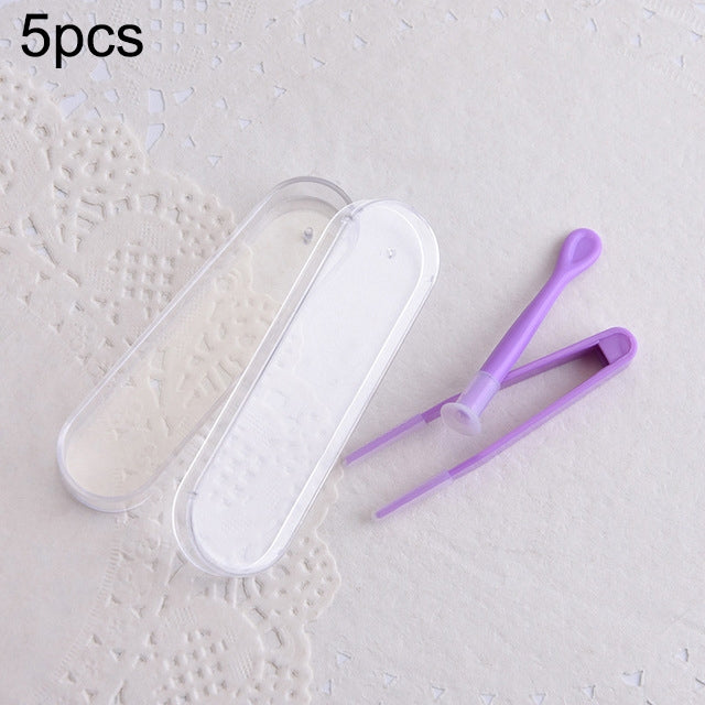 Bộ 5 Món Nhíp Và Que Đặc Biệt Cho Kính Áp Tròng Di Động Bộ Dụng Cụ Du Lịch