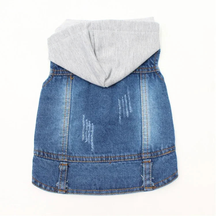 Áo vest denim cá tính cổ điển Quần áo chó thú cưng Áo khoác thú cưng, L, XL, XS, M