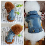 Áo vest denim cá tính cổ điển Quần áo chó thú cưng Áo khoác thú cưng, L, XL, XS, M