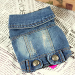 Áo vest denim cá tính cổ điển Quần áo chó thú cưng Áo khoác thú cưng, L, XL, XS, M