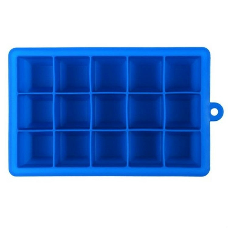 Khuôn làm đá viên lớn 15 ô hình vuông, khay làm đá silicone, làm kem trái cây