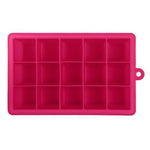 Khuôn làm đá viên lớn 15 ô hình vuông, khay làm đá silicone, làm kem trái cây