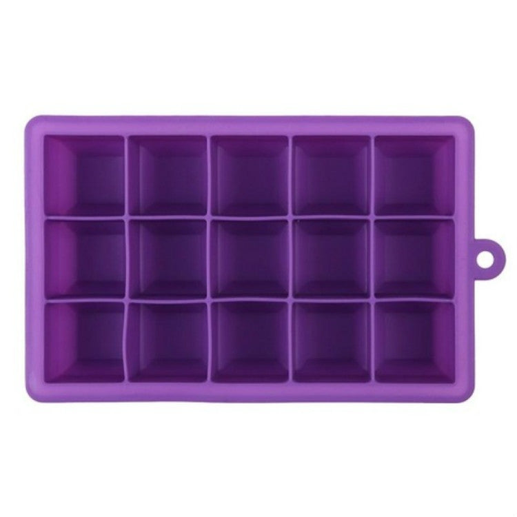 Khuôn làm đá viên lớn 15 ô hình vuông, khay làm đá silicone, làm kem trái cây