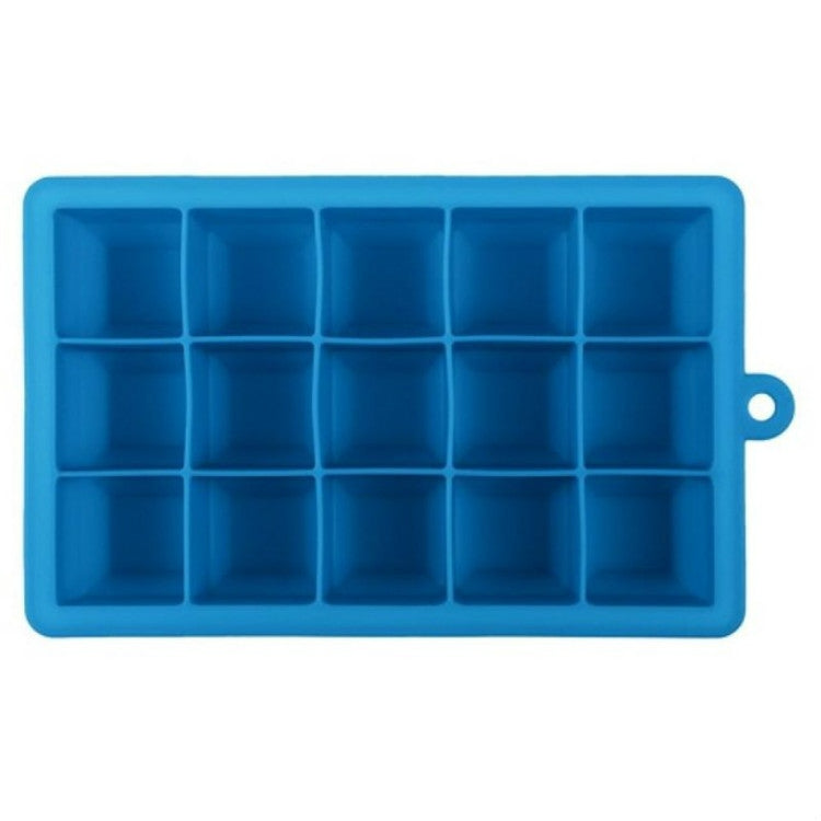 Khuôn làm đá viên lớn 15 ô hình vuông, khay làm đá silicone, làm kem trái cây