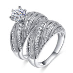 Women Vintage Diamond Wedding Ring, 8, 9, 10