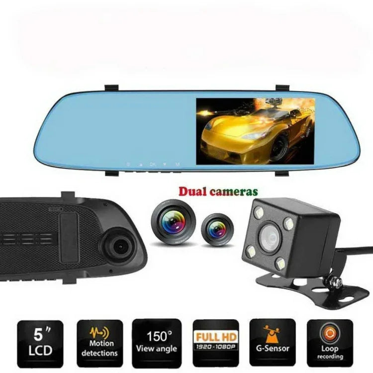 Máy quay ô tô Anytek T22 màn hình cảm ứng IPS 5 inch camera kép FHD 1080P, T22