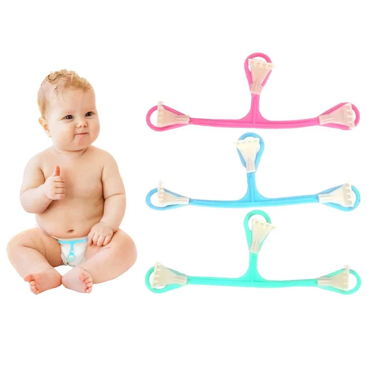 3 cái khóa tã em bé móc ba nhựa giao màu ngẫu nhiên, khóa tã