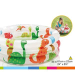 Bể bơi phao hình khủng long hoạt hình cho bé, kích thước: 61 x 22cm, kích thước: 61 x 22cm