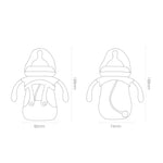 High Borosilicate Glass Baby Bottle with Silicone Sleeve, 240ml
