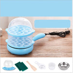 Chảo chiên mini đa năng chống dính, nồi hấp, nồi luộc trứng, chảo chiên đơn màu vàng + xẻng gỗ, chảo chiên đơn màu hồng + xẻng gỗ, chảo chiên đơn màu xanh + xẻng gỗ, gói một lớp màu vàng + xẻng gỗ