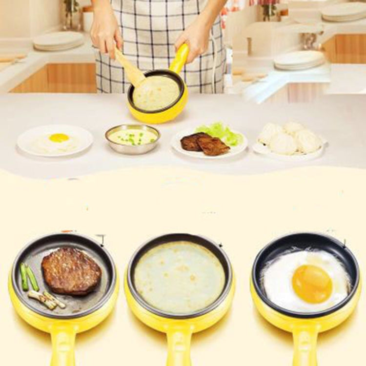 Chảo chiên mini đa năng chống dính, nồi hấp, nồi luộc trứng, chảo chiên đơn màu vàng + xẻng gỗ, chảo chiên đơn màu hồng + xẻng gỗ, chảo chiên đơn màu xanh + xẻng gỗ, gói một lớp màu vàng + xẻng gỗ