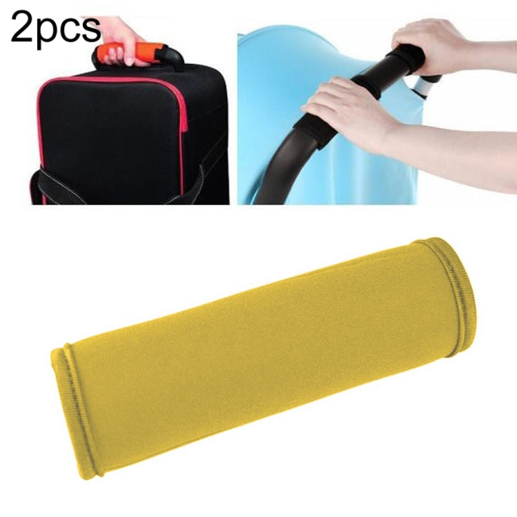 2 chiếc bọc tay cầm vali bằng neoprene thoải mái, bọc tay cầm xe đẩy em bé đa năng, bọc bảo vệ tay cầm vali du lịch, màu xanh dương đa năng, vàng đa năng, đen đa năng, cam đa năng, đỏ đa năng, xanh lá đa năng