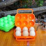 Hộp bảo vệ trứng di động ngoài trời 6 ngăn, giao màu ngẫu nhiên