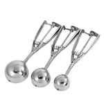 Muỗng múc kem bằng thép không gỉ dày, muỗng xúc trái cây, dài 5cm