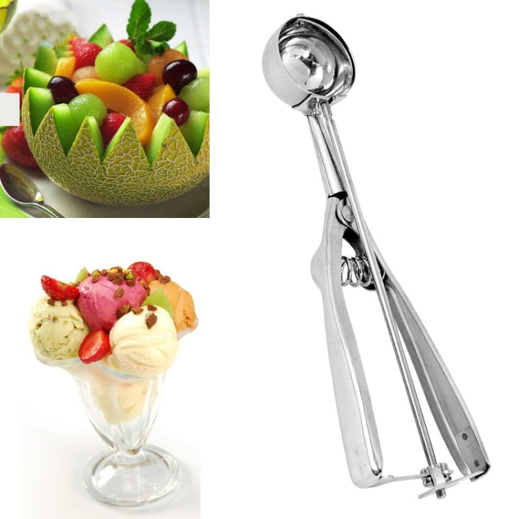 Muỗng múc kem bằng thép không gỉ dày, muỗng xúc trái cây, dài 5cm