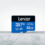 Thẻ nhớ điện thoại di động Lexar 633x 32GB tốc độ cao TF, thẻ nhớ ghi hình xe, 32GB