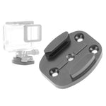 Đế gắn chân máy nhôm nhanh 4 lỗ cho camera thể thao, màu đen, có đai ốc nhúng màu đen