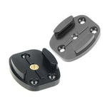 Đế gắn chân máy nhôm nhanh 4 lỗ cho camera thể thao, màu đen, có đai ốc nhúng màu đen