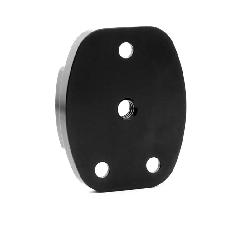 Đế gắn chân máy nhôm nhanh 4 lỗ cho camera thể thao, màu đen, có đai ốc nhúng màu đen