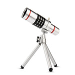 Ống kính telephoto phụ kiện kính thiên văn ngoài trời Bolanke cho điện thoại, kẹp kim loại đa năng, 12X, 18X