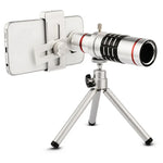 Ống kính telephoto phụ kiện kính thiên văn ngoài trời Bolanke cho điện thoại, kẹp kim loại đa năng, 12X, 18X