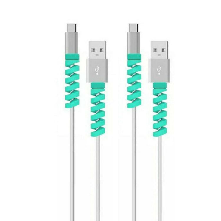 4 cái ốp bảo vệ dây cáp dữ liệu silicone kiểu xoắn chống đứt dây