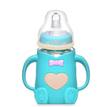 Bình sữa thủy tinh silicone cho bé chống rơi và chống đầy hơi