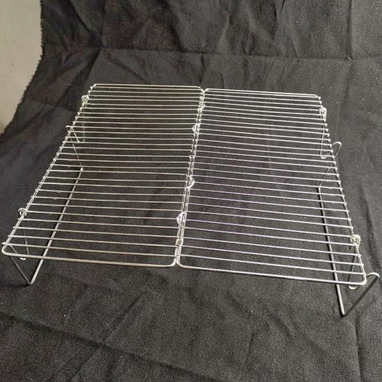 Vỉ nướng than có thể nâng lên, bếp nướng gấp bằng thép không gỉ cho cắm trại, 31x31x21cm