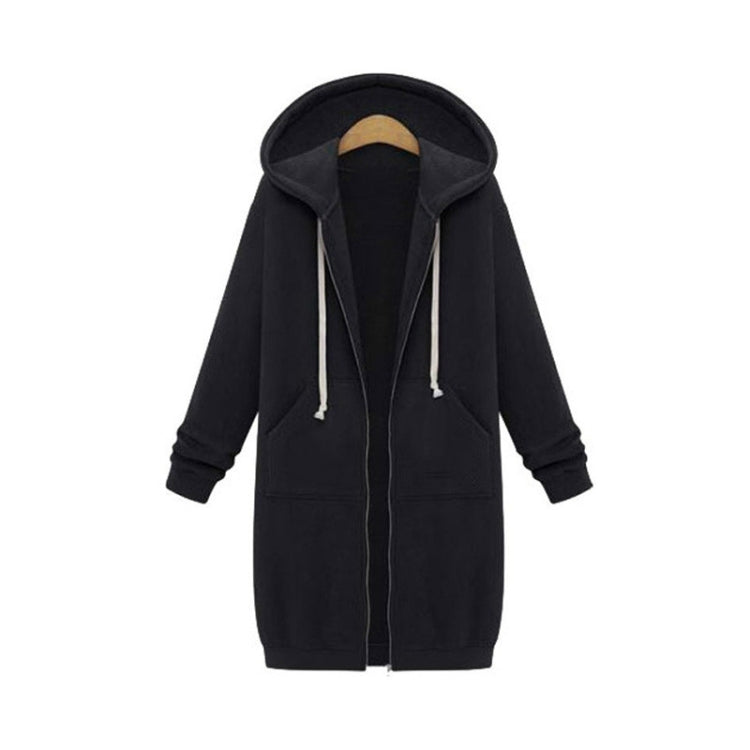 Women Hooded Long Sleeved Sweater In The Long Coat, S, M, L