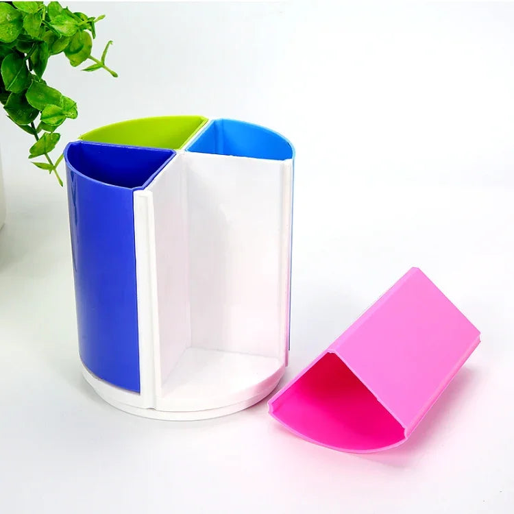 Hộp đựng bút văn phòng đa chức năng nhiều màu có thể tháo rời, hộp đựng bút tròn