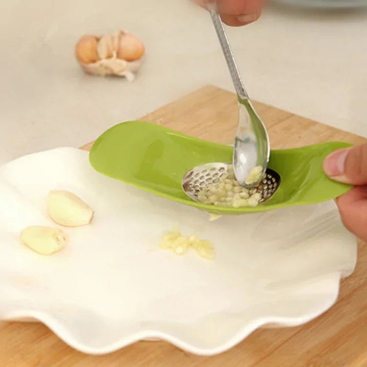 Bộ 2 máy ép tỏi hình cung đa chức năng bằng thép không gỉ, máy nghiền tỏi thủ công gia đình, giao màu ngẫu nhiên, máy nghiền tỏi