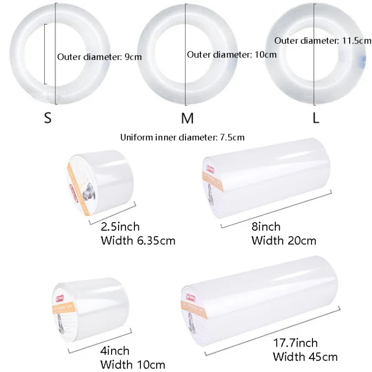 Băng Keo Bảo Vệ Sofa Cho Thú Cưng Ctlang B25112, Phim Bảo Vệ Chống Mèo Cào, Rộng 2.5inch, Rộng 4inch, Rộng 8inch, Rộng 17.7inch