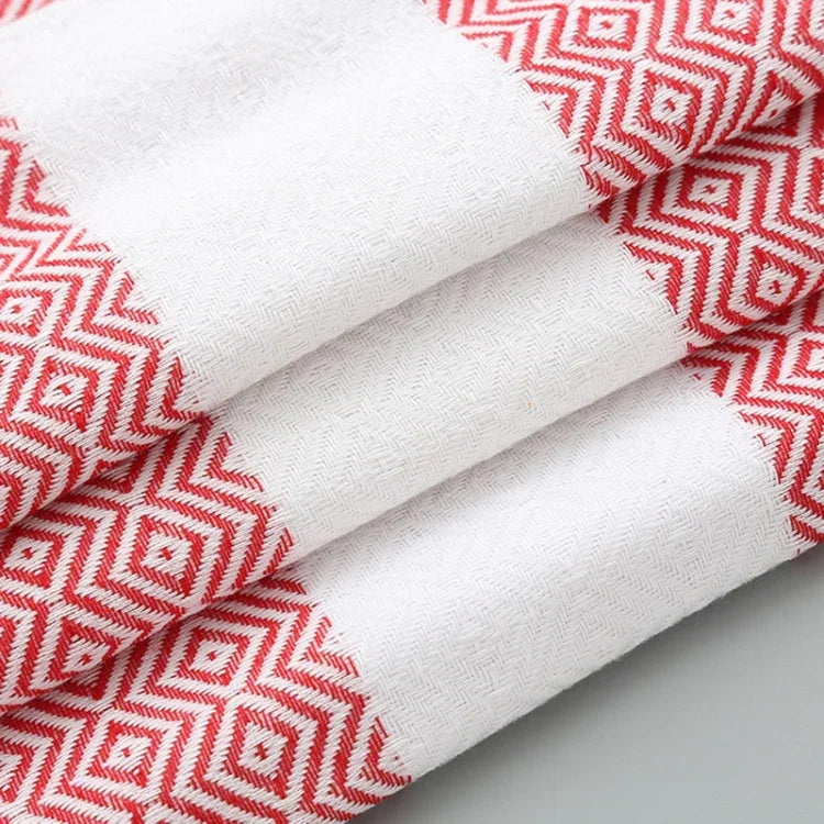 Striped Cotton Bath Towel With Tassels Thin Travel Camping Bath Sauna Beach Gym Pool Blanket Absorbent Easy Care