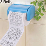 3 cuộn giấy vệ sinh sáng tạo hình Sudoku, giấy khăn mặt, 3 cuộn